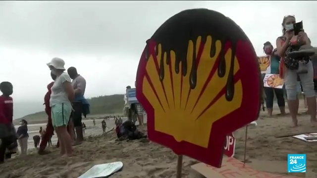 South Africans protest against Shell oil exploration in pristine coastal area
